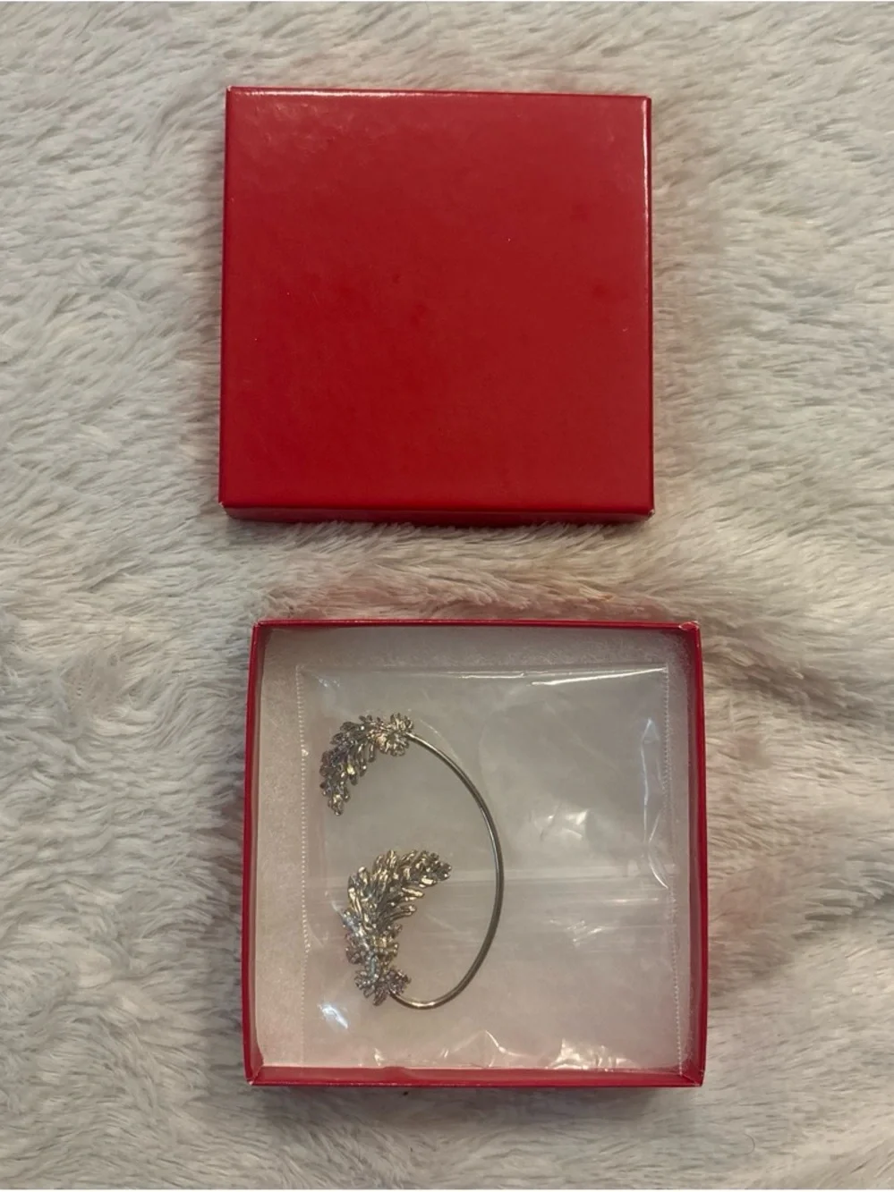 CHANEL Gold Leaf Ear Cuff Pair with Signature CC Motif